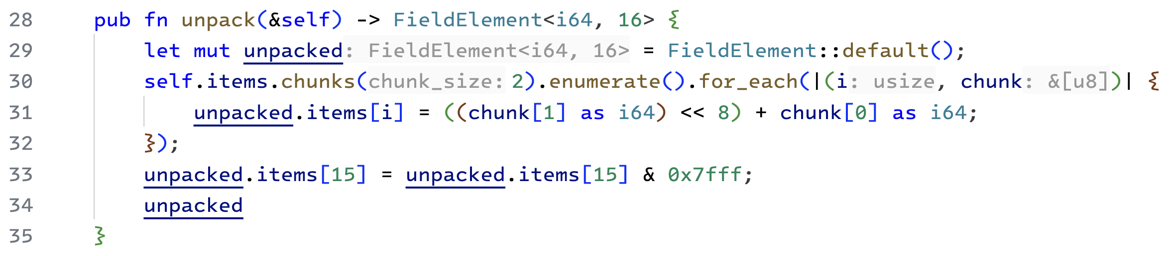 unpack